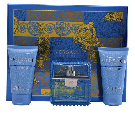 versace eau fraiche men's cologne gift set|men's miniature aftershave gift set.